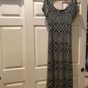 Full Length Dress Black with Silver meshing
